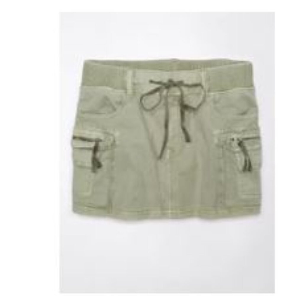 American Eagle Khaki Olive Moss Cargo Mini-Skort  - NWT